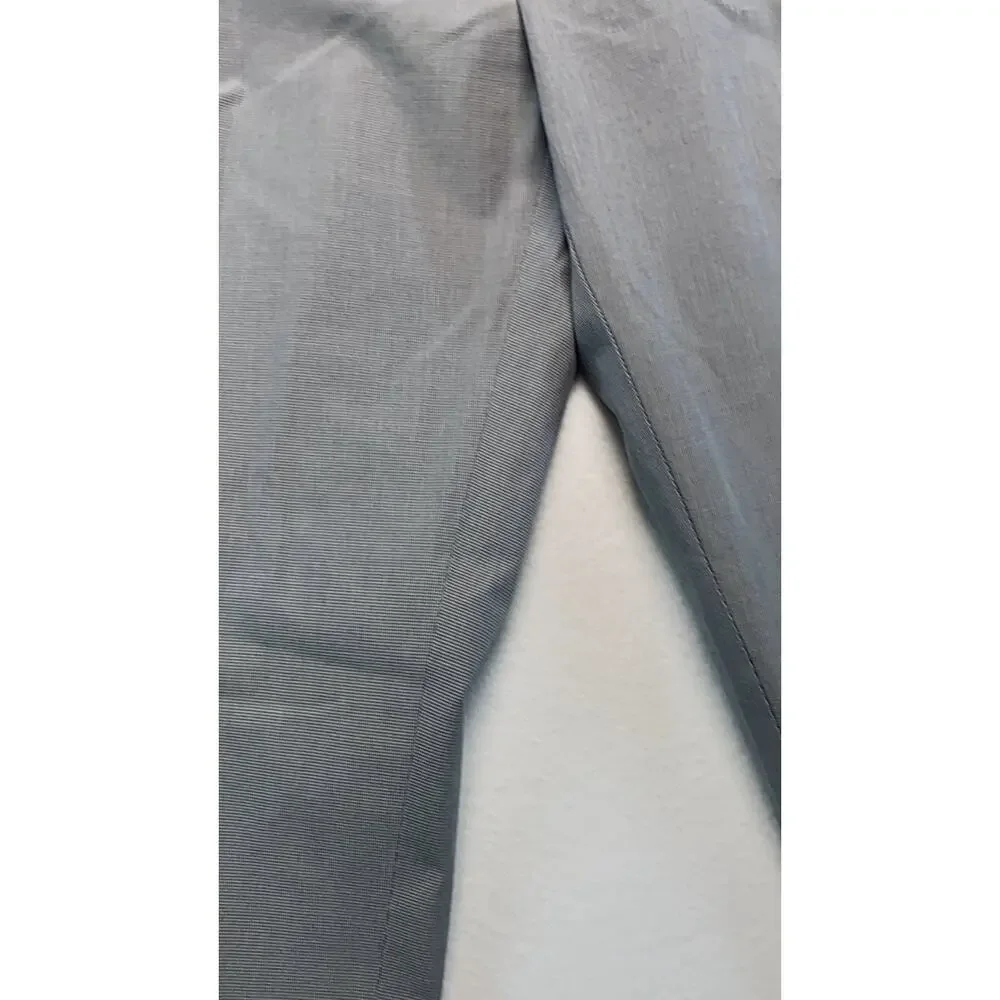 Banana Republic Dress Pants Men’s 35/34 Cotton Flat Front Trouser Grey Checkered